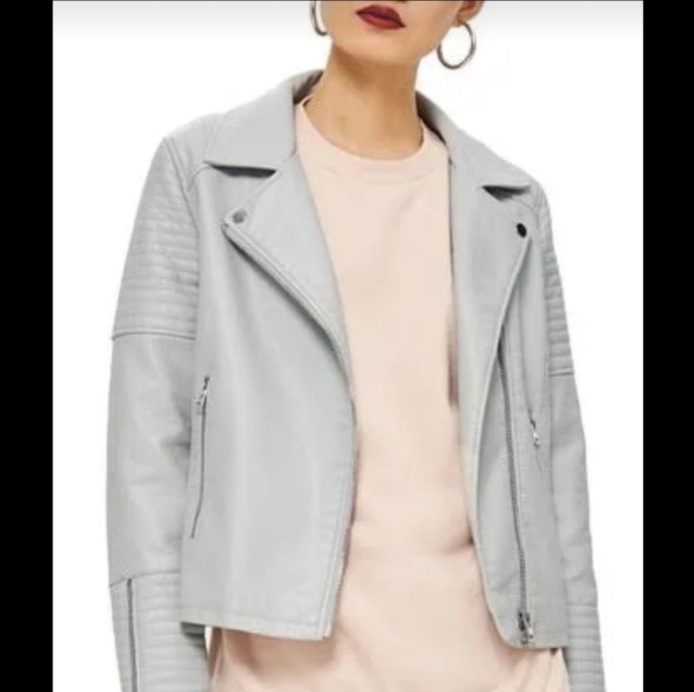 Topshop Rosa Biker Jacket Size 10